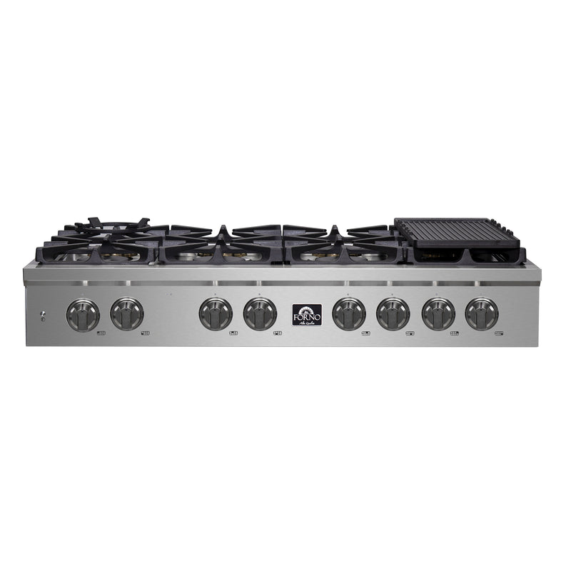 Load image into Gallery viewer, Forno Spezia Alta Qualita 48-Inch Pro-Style Gas Rangetop, Stainless Steel, 6 Sealed Burners, Continuous Cast Iron Grates, High Heat Output
