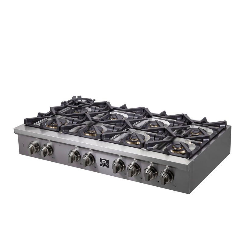 Load image into Gallery viewer, Forno Spezia Alta Qualita 48-Inch Pro-Style Gas Rangetop, Stainless Steel, 6 Sealed Burners, Continuous Cast Iron Grates, High Heat Output
