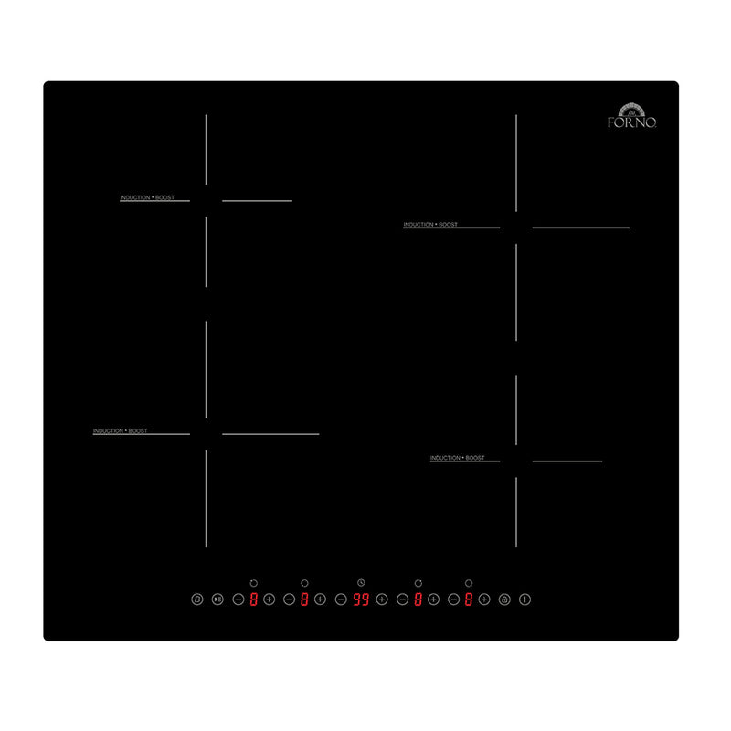 Load image into Gallery viewer, Forno Parco 24-Inch Induction Cooktop, 4 Zones, 7,200W Total Power, Touch Control, 9 Power Levels, Booster Function
