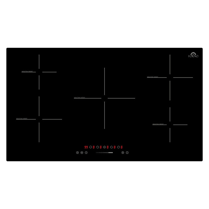 Load image into Gallery viewer, Forno Parco 36-Inch Induction Cooktop, 5 Zones, 10,200W Total Power, Touch Control, 9 Power Levels, Booster Function

