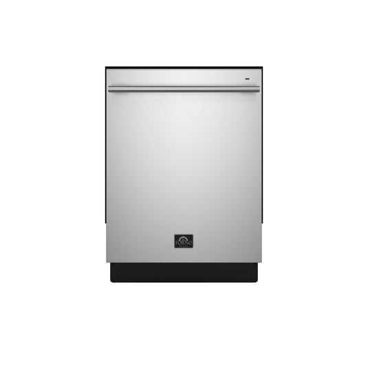 Forno Premium 4-Piece Kitchen Bundle - 30" Electric Range, 30" Range Hood, 31" French Door Refrigerator, 24" Built-In Dishwasher, Stainless Steel - FBDL-010-01US