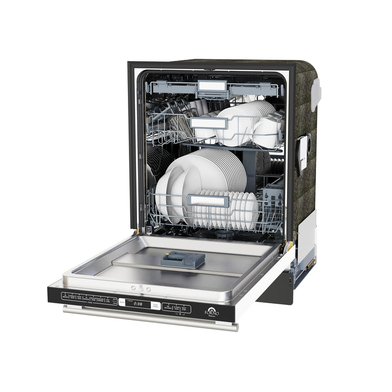 Load image into Gallery viewer, Forno Romano Espresso 24-Inch Built-In Dishwasher, White Finish, Stainless Steel Tub, 49 dBA, Energy Star Certified

