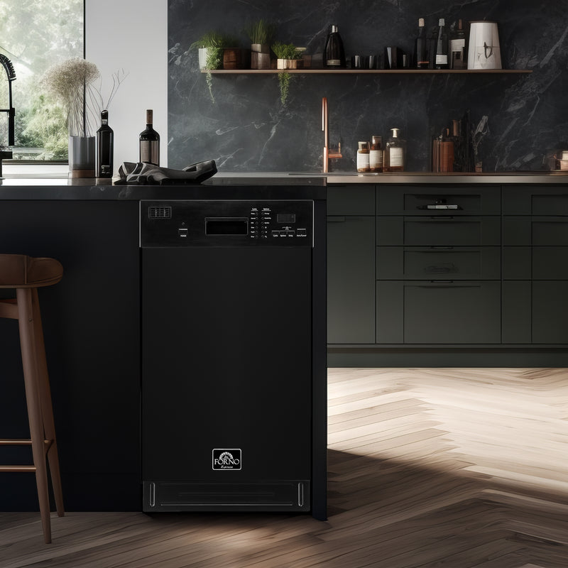 Load image into Gallery viewer, Forno Polo 18-Inch Built-In Black Dishwasher, 8 Place Settings, ENERGY STAR Certified, 52 dBA

