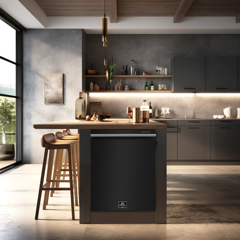 Load image into Gallery viewer, Forno Pozzo 24-Inch Built-In Tall Tub Top Control Dishwasher, Black, 49 dBA, Soil-Sensing Capable, ENERGY STAR
