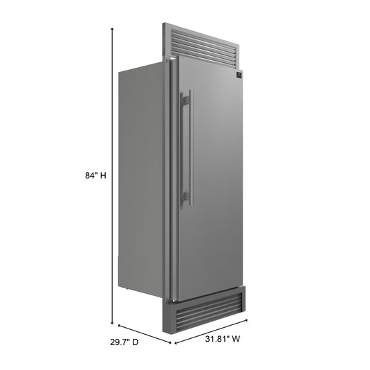 Forno Maderno 28-Inch, Stainless Steel Built-In Convertible Refrigerator with Right Swing - FFFFD1722-32RSG