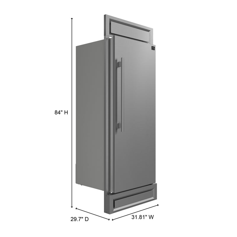 Load image into Gallery viewer, Forno Maderno 28-Inch Built-In Convertible Refrigerator, 13.6 cu.ft, Right Swing, Decorative Grill, ENERGY STAR Certified
