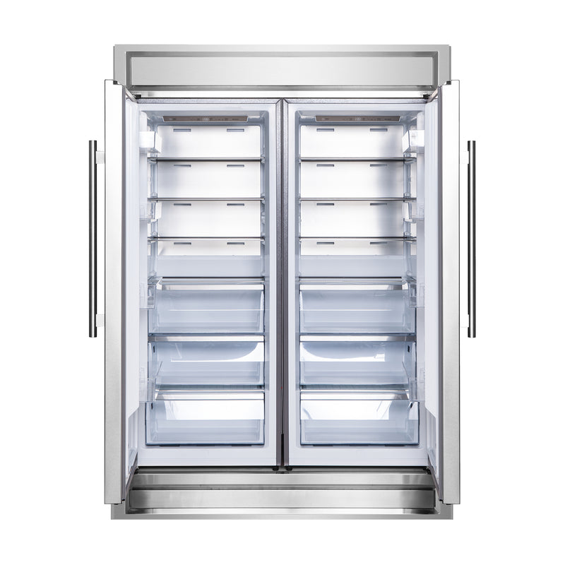 Load image into Gallery viewer, FORNO Premium 2-Piece Kitchen Bundle - Galiano 48&quot; Stainless Steel Dual Fuel Range, Forno Maderno 2-28 &quot; Wide Units with Decorative Trim - FBDL-017-03CAUS
