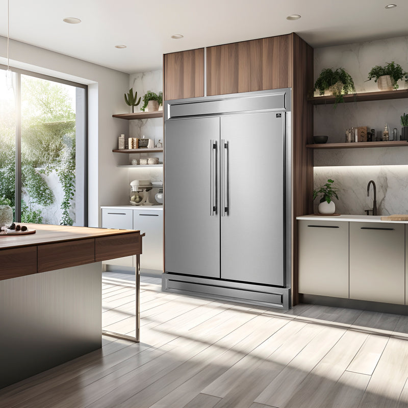Load image into Gallery viewer, FORNO Premium 2-Piece Kitchen Bundle - Capriasca 48&quot; Stainless Steel Range, Forno Maderno 2-28 &quot; Wide Units with Decorative Trim - FBDL-019-06CAUS
