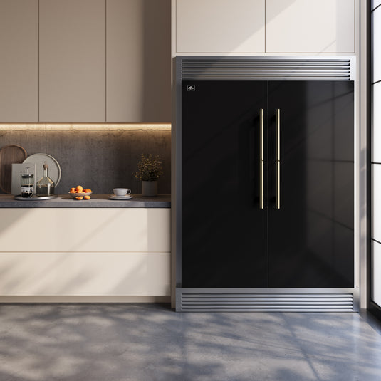 Forno Maderno 2-28-Inch, Black Wide Convertible Refrigerator/Freezer - FFFFD1722-60SG-BLK