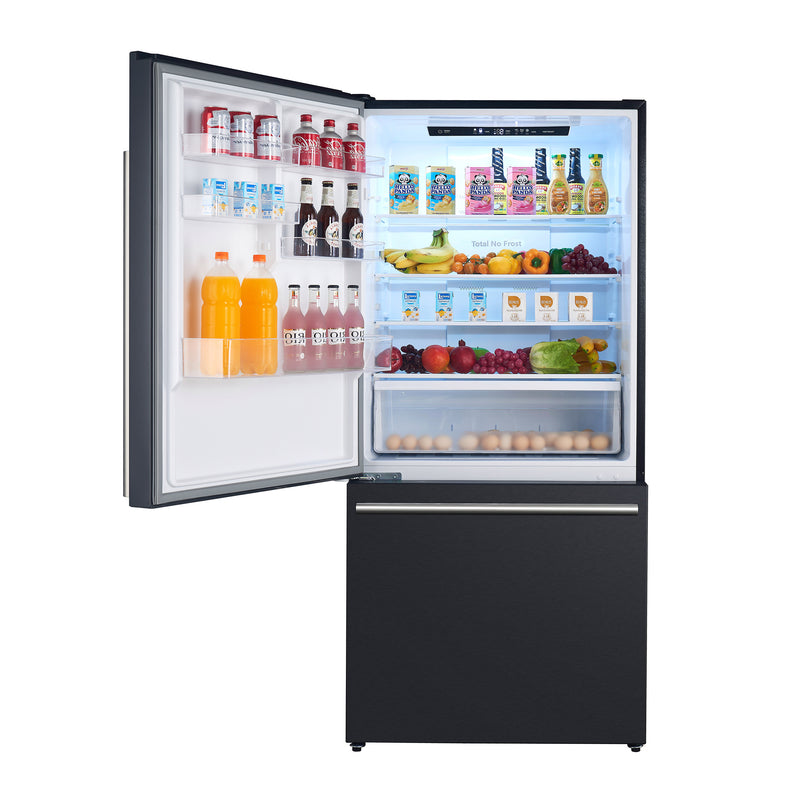 Load image into Gallery viewer, Forno Milano Espresso 31-Inch Black Bottom Freezer Refrigerator, 17.2 Cu. Ft., Energy-Efficient, No Frost, Built-In Ice Maker
