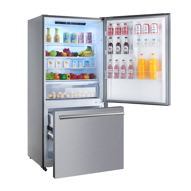 Load image into Gallery viewer, FORNO Premium 2-Piece Kitchen Bundle - Leonardo Espresso 30&quot; Stainless Steel Range, 31&quot; Stainless Steel Bottom Freezer Refrigerator - FBDL-003-01US
