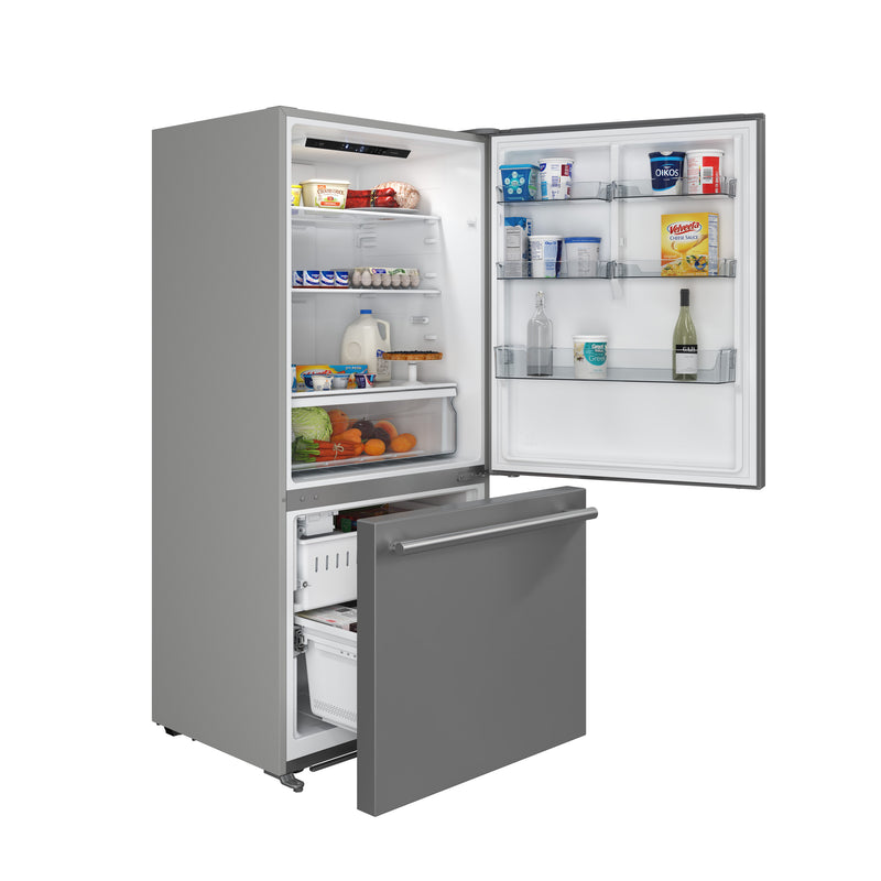 Load image into Gallery viewer, Forno Milano Espresso 31-Inch Bottom Freezer Refrigerator, Stainless Steel, 17.2 cu.ft Capacity, Right Swing Door, Energy Efficient
