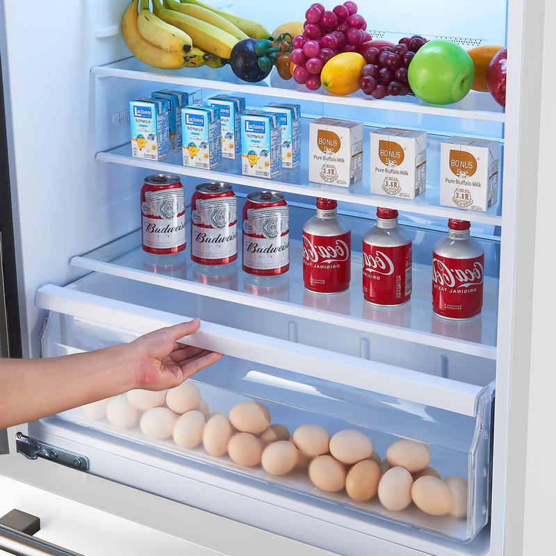 Load image into Gallery viewer, Forno Milano Espresso 31-Inch White French Door Refrigerator, Bottom Freezer, 17.2 Cu. Ft., Energy-Efficient, No Frost, Built-In Ice Maker
