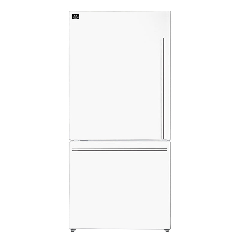 Load image into Gallery viewer, Forno Milano Espresso 31-Inch White French Door Refrigerator, Bottom Freezer, 17.2 Cu. Ft., Energy-Efficient, No Frost, Built-In Ice Maker
