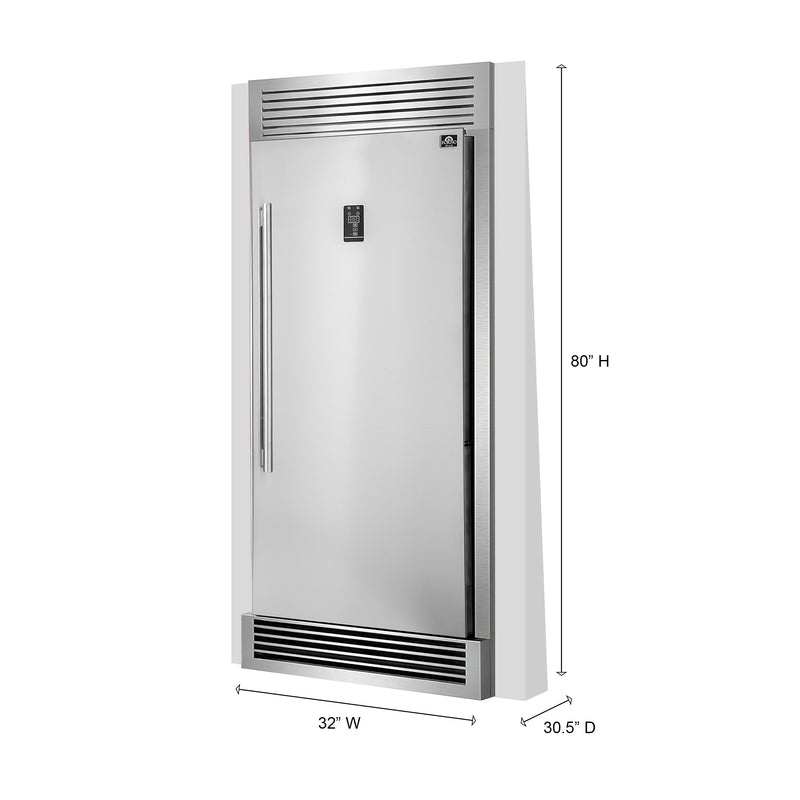 Load image into Gallery viewer, Forno Rizzuto 28-Inch Upright Convertible Refrigerator, 32-Inch Wide, Right Swing, Decorative Grill, ENERGY STAR Certified

