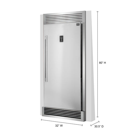 Forno Rizzuto 28-Inch Upright Convertible Refrigerator, 32-Inch Wide, Right Swing, Decorative Grill, ENERGY STAR Certified
