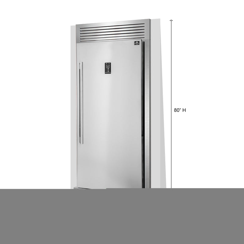 Load image into Gallery viewer, Forno Rizzuto 28-Inch Upright Convertible Refrigerator, 32-Inch Wide, Right Swing, Decorative Grill, ENERGY STAR Certified
