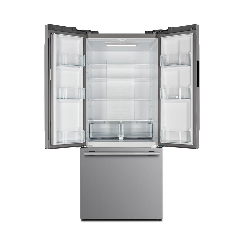 Load image into Gallery viewer, Forno Gallipoli 30-Inch French Door Refrigerator with Bottom Freezer, 17.5 cu.ft Capacity, Stainless Steel, No Frost Technology, Built-In Ice Maker, Energy Efficient

