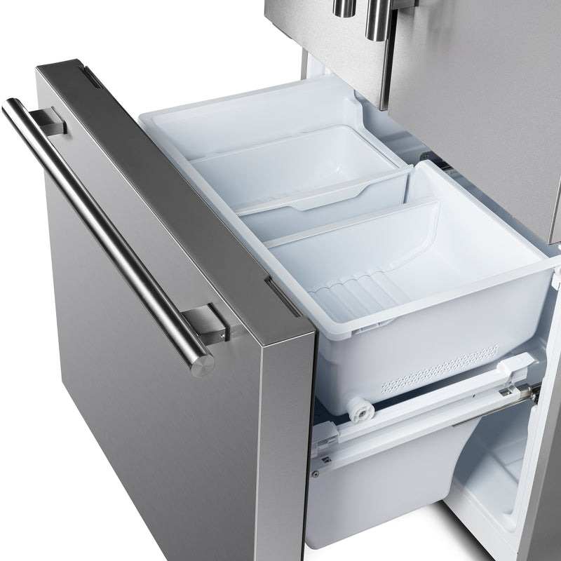 Load image into Gallery viewer, Forno Gallipoli 30-Inch French Door Refrigerator with Bottom Freezer, 17.5 cu.ft Capacity, Stainless Steel, No Frost Technology, Built-In Ice Maker, Energy Efficient
