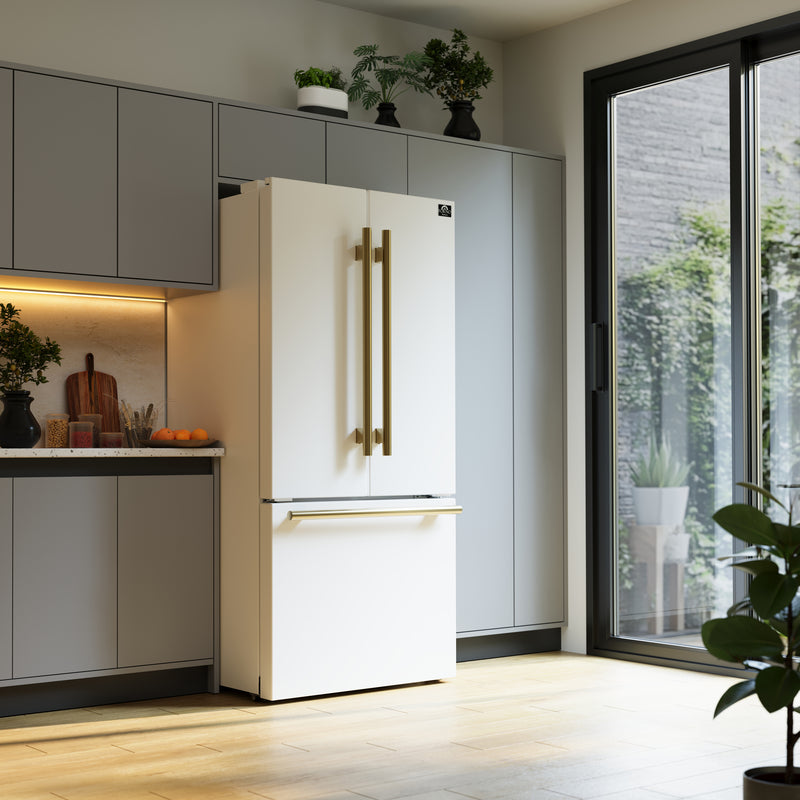 Load image into Gallery viewer, Forno Gallipoli Espresso 30-Inch White French Door Refrigerator, Bottom Freezer, 17.5 Cu. Ft., No Frost, Ice Maker

