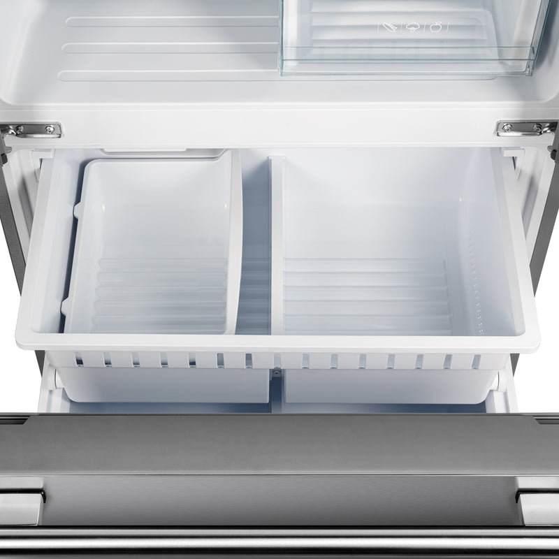 Load image into Gallery viewer, Forno Gallipoli 30-Inch French Door Refrigerator, 17.5 cu.ft Capacity, Modern Decorative Grill, 34-Inch Width, Stainless Steel, No Frost Technology, Energy Efficient
