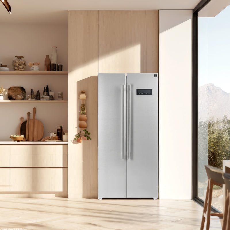 Load image into Gallery viewer, Forno Salerno 33-Inch Side-by-Side Stainless Steel Refrigerator, 15.6 cu.ft, ENERGY STAR Certified
