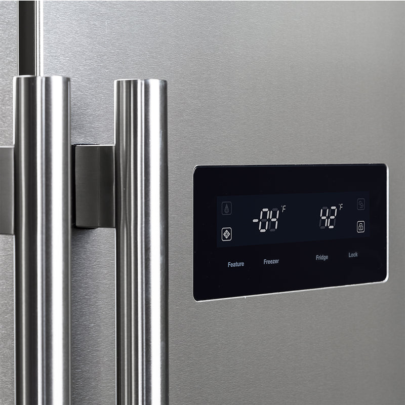 Load image into Gallery viewer, Forno Salerno 37-Inch Built-In Stainless Steel Refrigerator, 15.6 cu.ft, Decorative Grill, ENERGY STAR Certified
