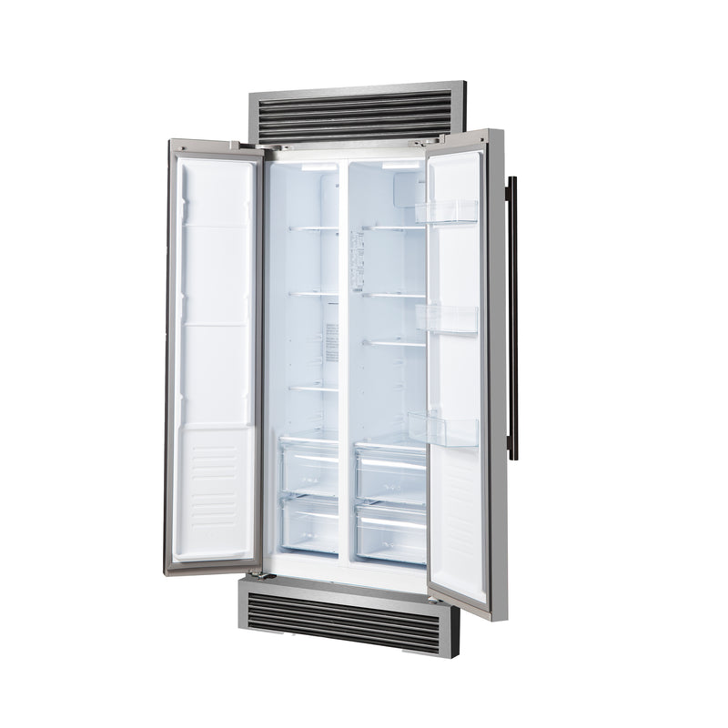 Load image into Gallery viewer, Forno Salerno 37-Inch Built-In Stainless Steel Refrigerator, 15.6 cu.ft, Decorative Grill, ENERGY STAR Certified
