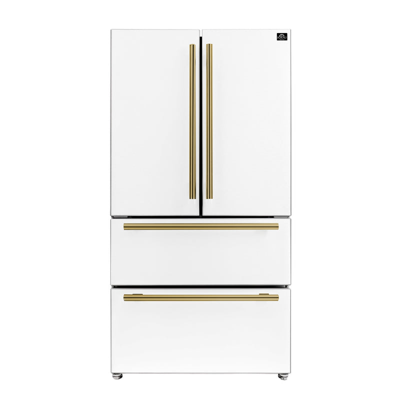 Load image into Gallery viewer, Forno Moena Espresso 36-Inch White French Door Refrigerator, 19.2 Cu. Ft., Frost-Free, Automatic Ice Maker, ENERGY STAR Certified
