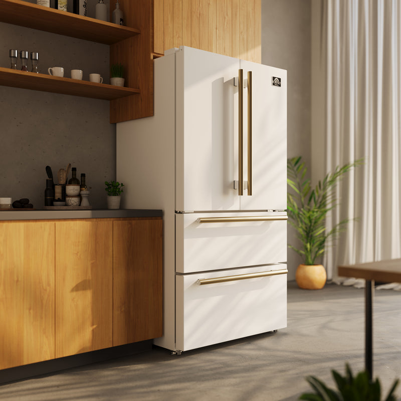 Load image into Gallery viewer, Forno Moena Espresso 36-Inch White French Door Refrigerator, 19.2 Cu. Ft., Frost-Free, Automatic Ice Maker, ENERGY STAR Certified
