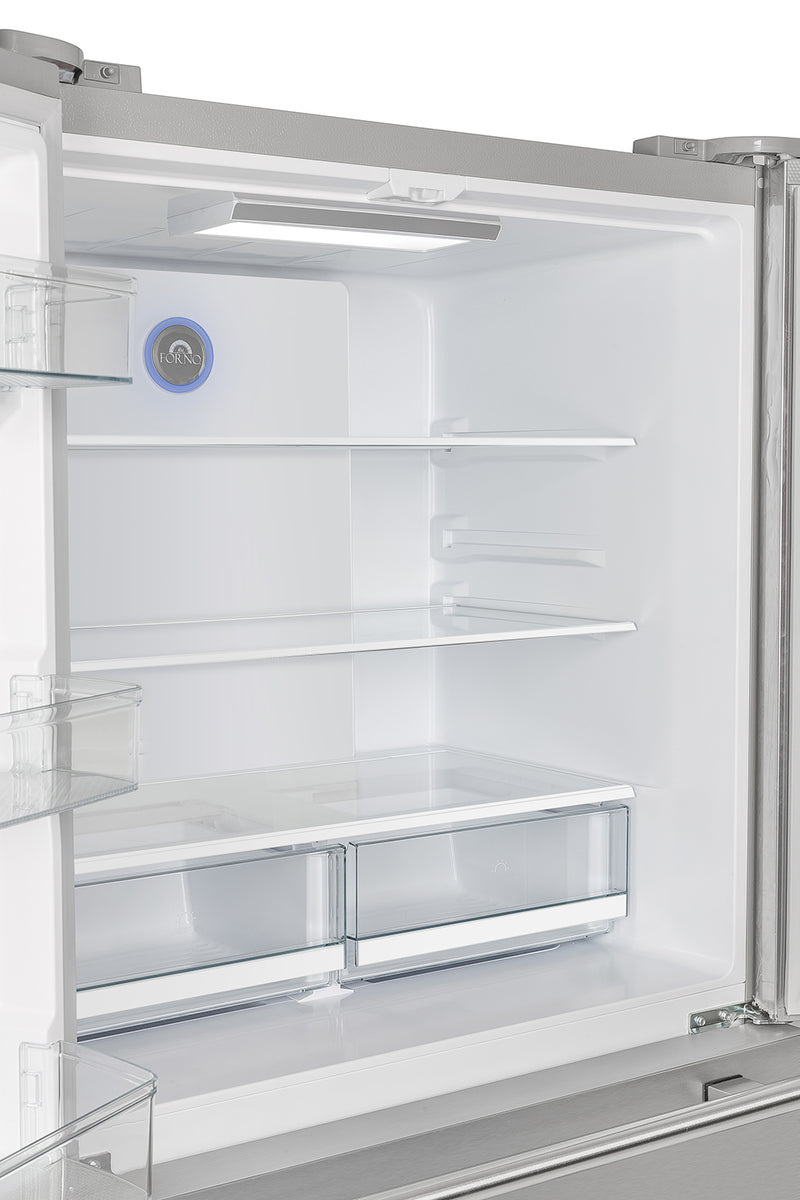 Load image into Gallery viewer, Forno Moena 40-Inch French Door Refrigerator, Stainless Steel, 19.2 cu.ft, Decorative Grill, ENERGY STAR Certified
