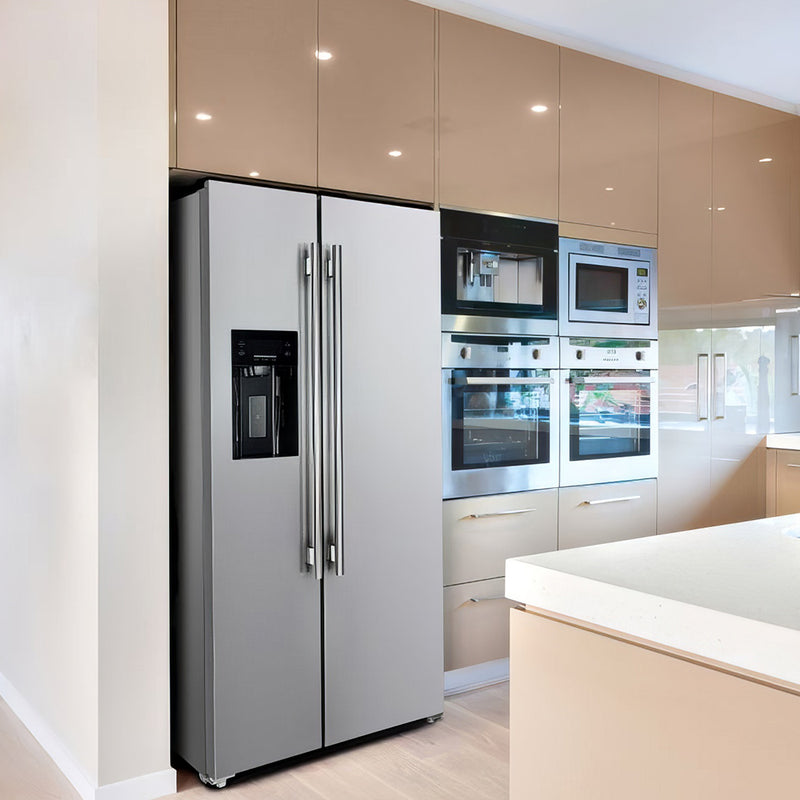 Load image into Gallery viewer, Forno Salerno 36-Inch Side-by-Side Stainless Steel Refrigerator, 20 cu.ft, ENERGY STAR Certified
