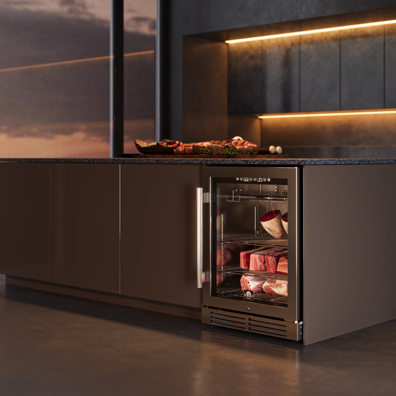 Load image into Gallery viewer, Forno Asciutto 24-Inch Dry Aging Cabinet, Stainless Steel 304, 4.41 cu.ft, LED Lighting, Adjustable Shelves
