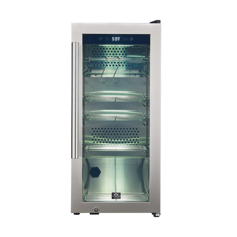 Load image into Gallery viewer, Forno Asciutto 16-Inch Dry Aging Cabinet, Stainless Steel 304, 2.65 cu.ft, LED Lighting, Adjustable Shelves
