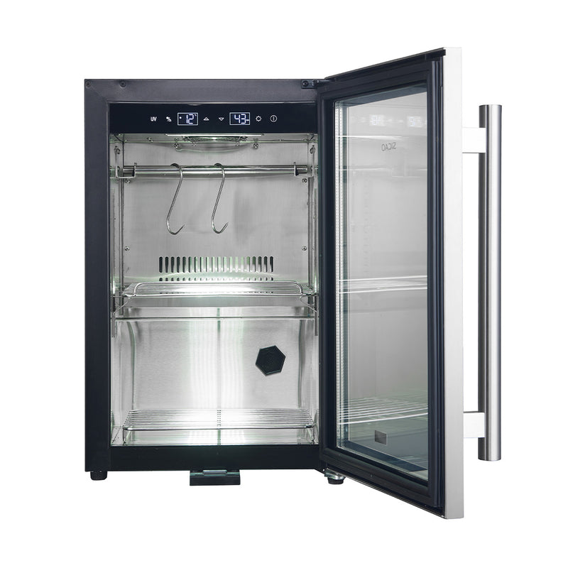 Load image into Gallery viewer, Forno Asciutto 17-Inch Dry Aging Cabinet, Stainless Steel 304, 1.84 cu.ft, LED Lighting, Adjustable Shelves
