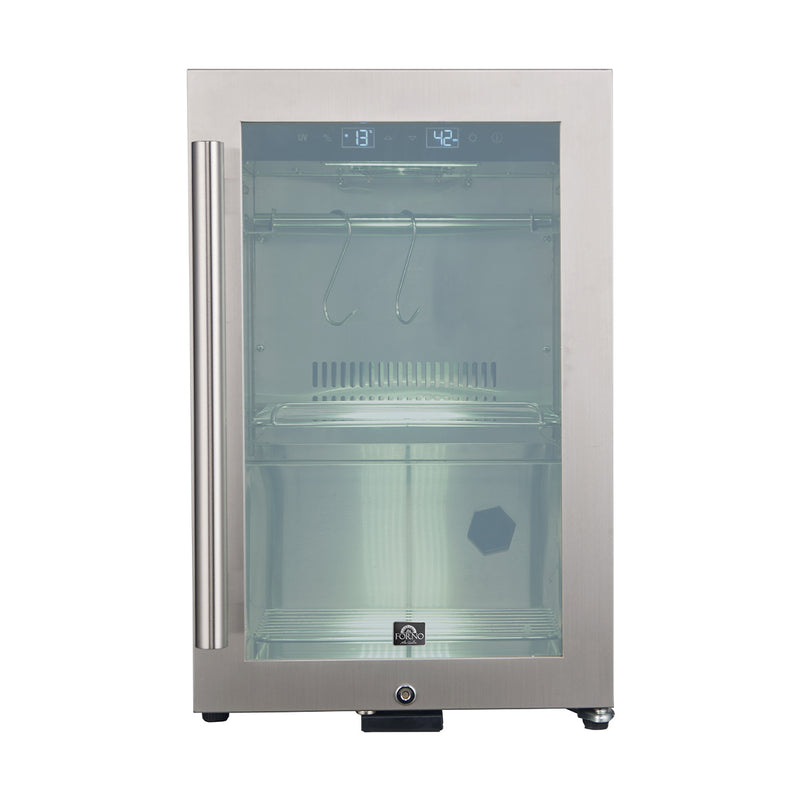 Load image into Gallery viewer, Forno Asciutto 17-Inch Dry Aging Cabinet, Stainless Steel 304, 1.84 cu.ft, LED Lighting, Adjustable Shelves
