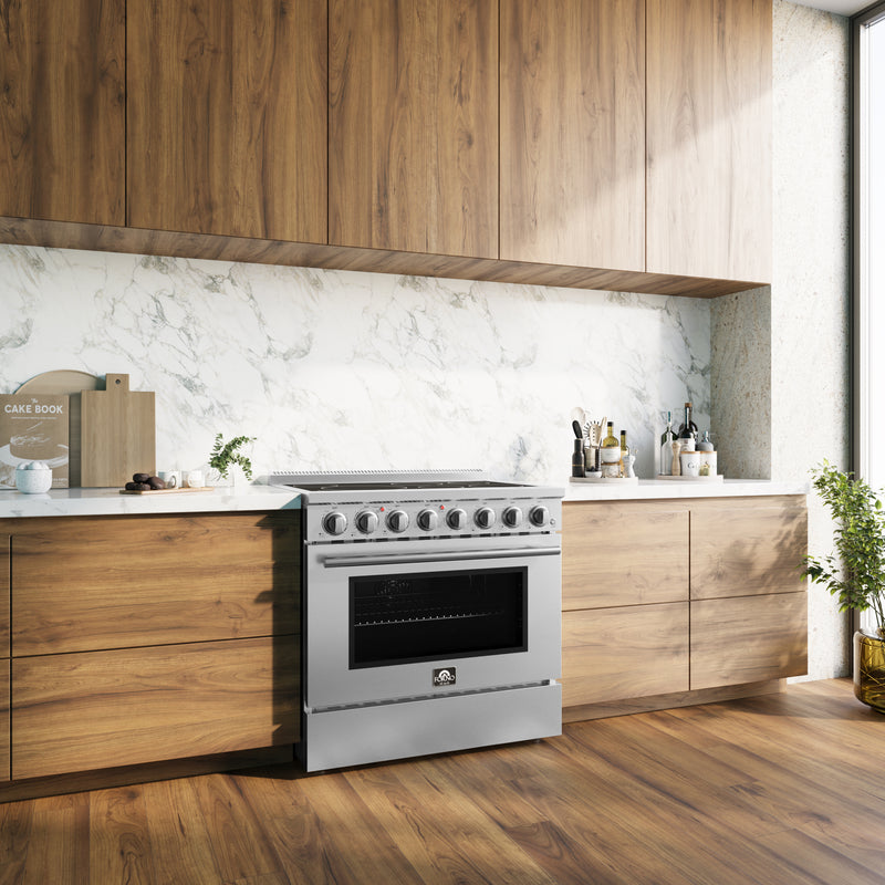 Load image into Gallery viewer, Forno Paolo 36 Inch, Stainless Steel Freestanding Electric Range - FFSEL6011-36
