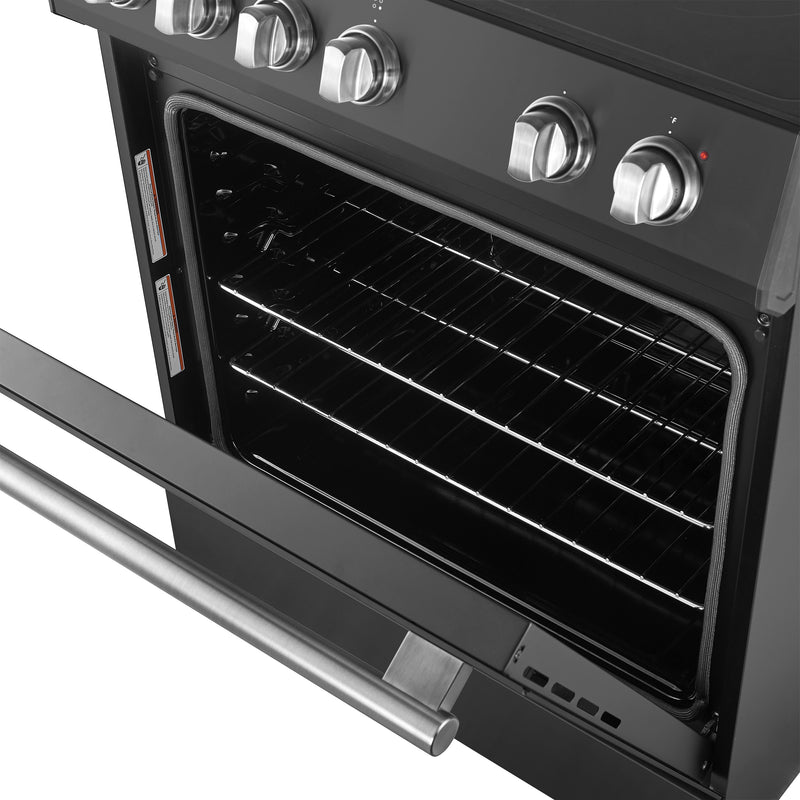 Load image into Gallery viewer, Forno Leonardo Espresso 30-Inch Black Electric Range, True Convection, Energy Efficient
