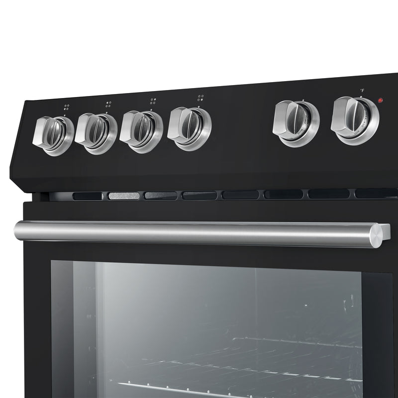 Load image into Gallery viewer, Forno Leonardo Espresso 30-Inch Black Electric Range, True Convection, Energy Efficient
