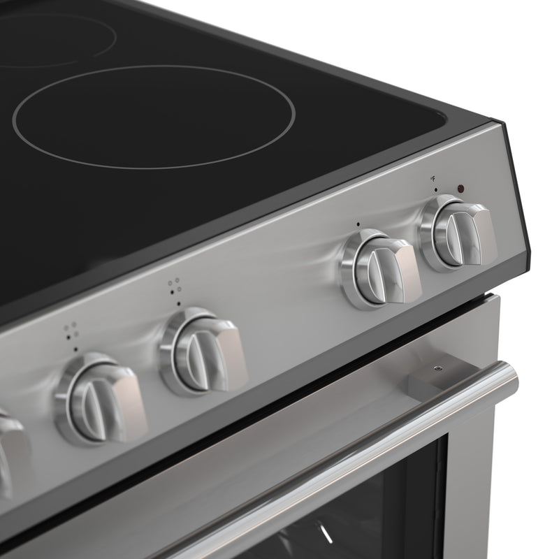 Load image into Gallery viewer, Forno Premium 4-Piece Kitchen Bundle - 30" Electric Range, 30" Range Hood, 31" French Door Refrigerator, 24" Built-In Dishwasher, Stainless Steel - FBDL-010-01US
