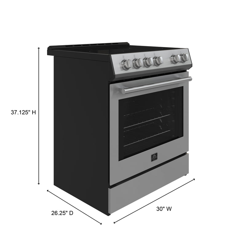 Load image into Gallery viewer, Forno Leonardo Espresso 30-Inch Stainless Steel Electric Range, True Convection, Energy Efficient
