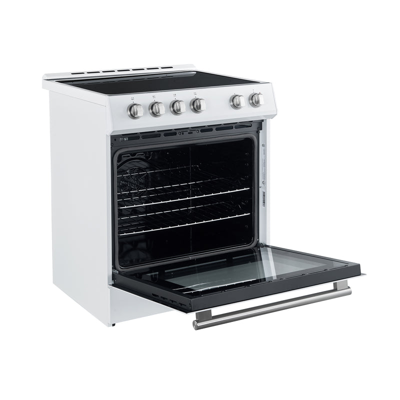 Load image into Gallery viewer, Forno Leonardo Espresso 30-Inch White Electric Range, True Convection, Energy Efficient
