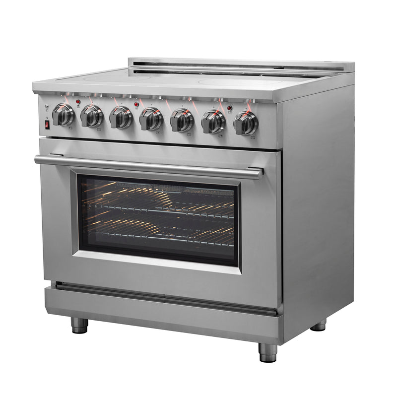 Load image into Gallery viewer, Forno Massimo 36-Inch Freestanding Chef Door Electric Range, True Convection Oven
