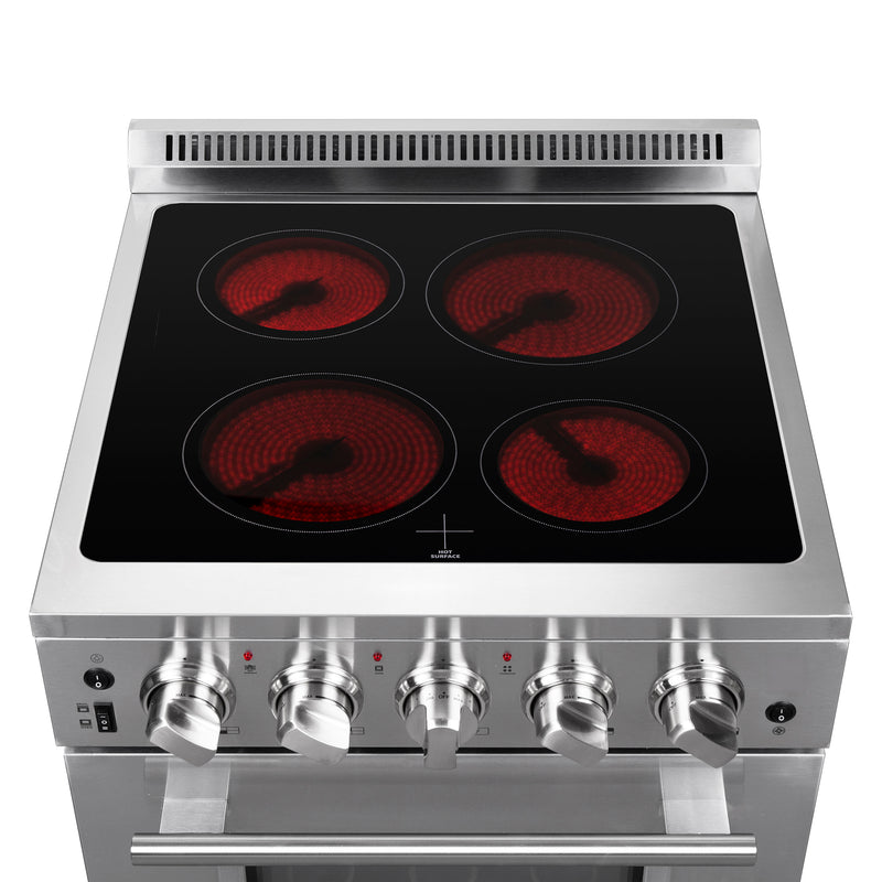 Load image into Gallery viewer, Forno Loiano 24 Inch, Stainless Steel Freestanding Electric Range with Storage Drawer - FFSEL6069-24
