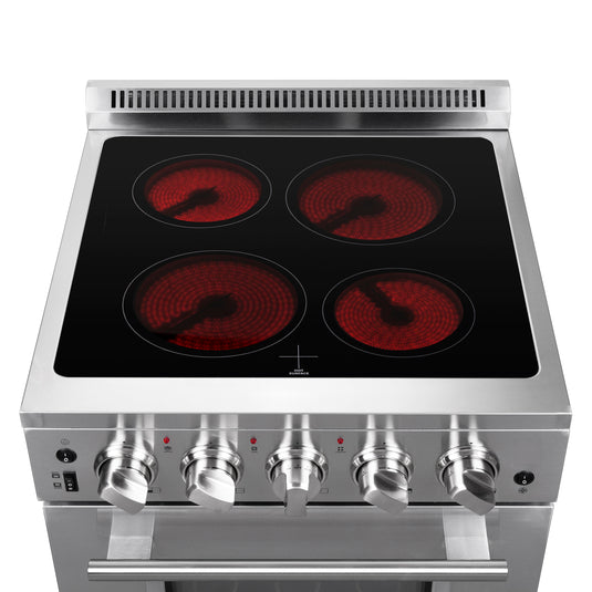 Forno Loiano 24 Inch, Stainless Steel Freestanding Electric Range with Storage Drawer - FFSEL6069-24