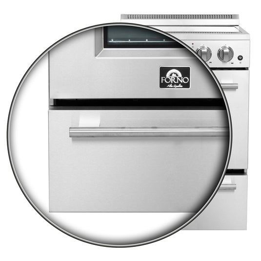 Forno Loiano 24 Inch, Stainless Steel Freestanding Electric Range with Storage Drawer - FFSEL6069-24
