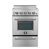 Forno Loiano 24 Inch, Stainless Steel Freestanding Electric Range with Storage Drawer - FFSEL6069-24