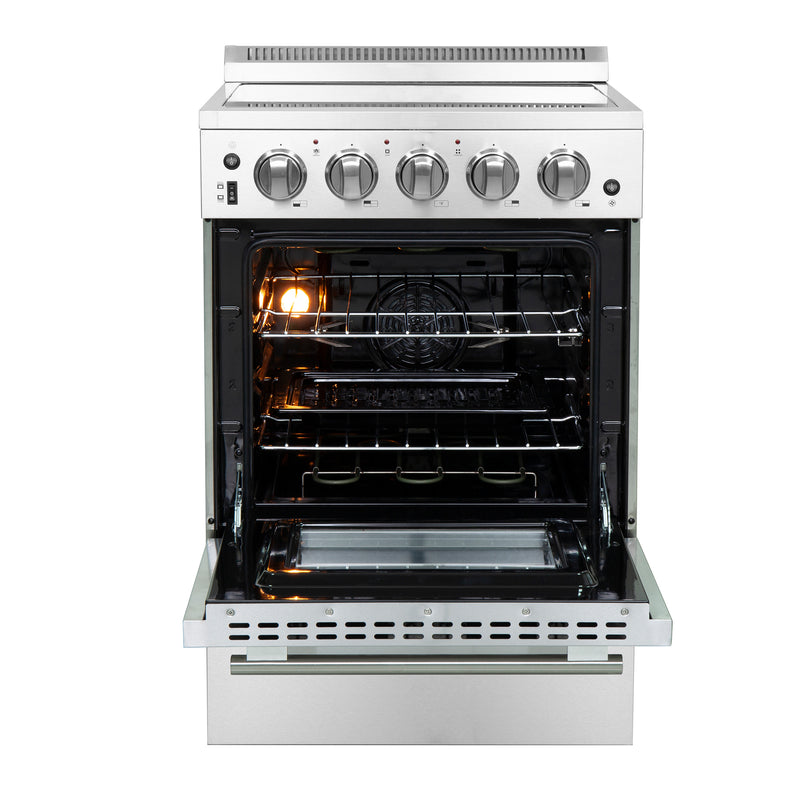 Load image into Gallery viewer, Forno Loiano 24 Inch, Stainless Steel Freestanding Electric Range with Storage Drawer - FFSEL6069-24
