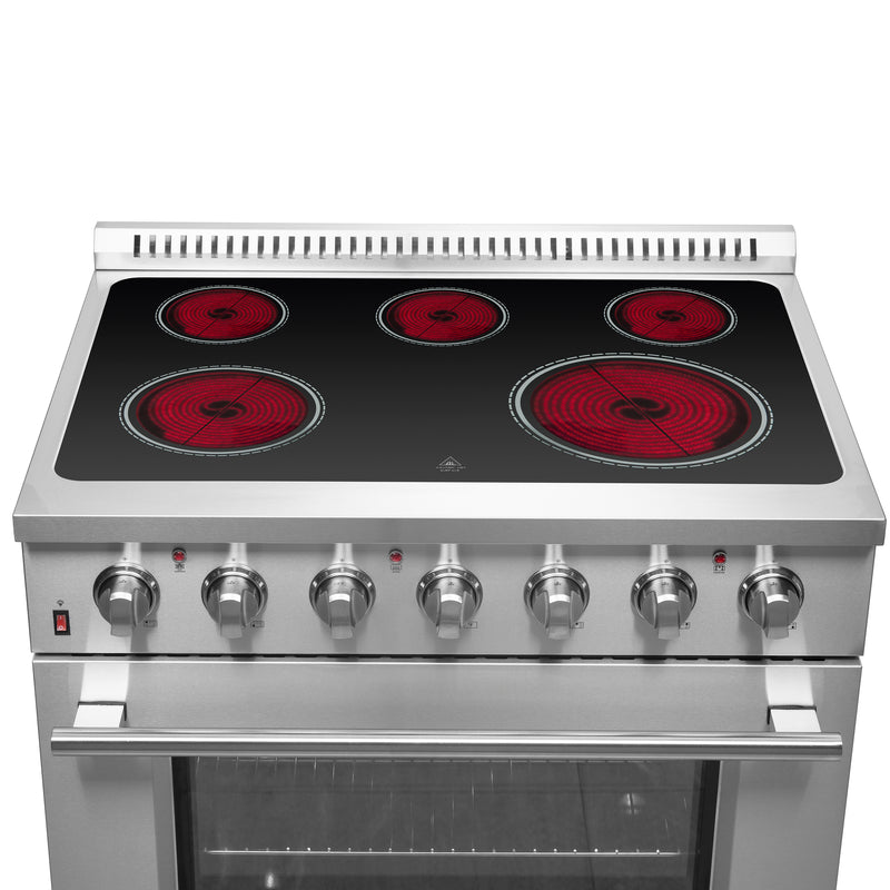 Load image into Gallery viewer, Forno Galiano 36-Inch Freestanding Electric Range, True Convection, Energy Efficient
