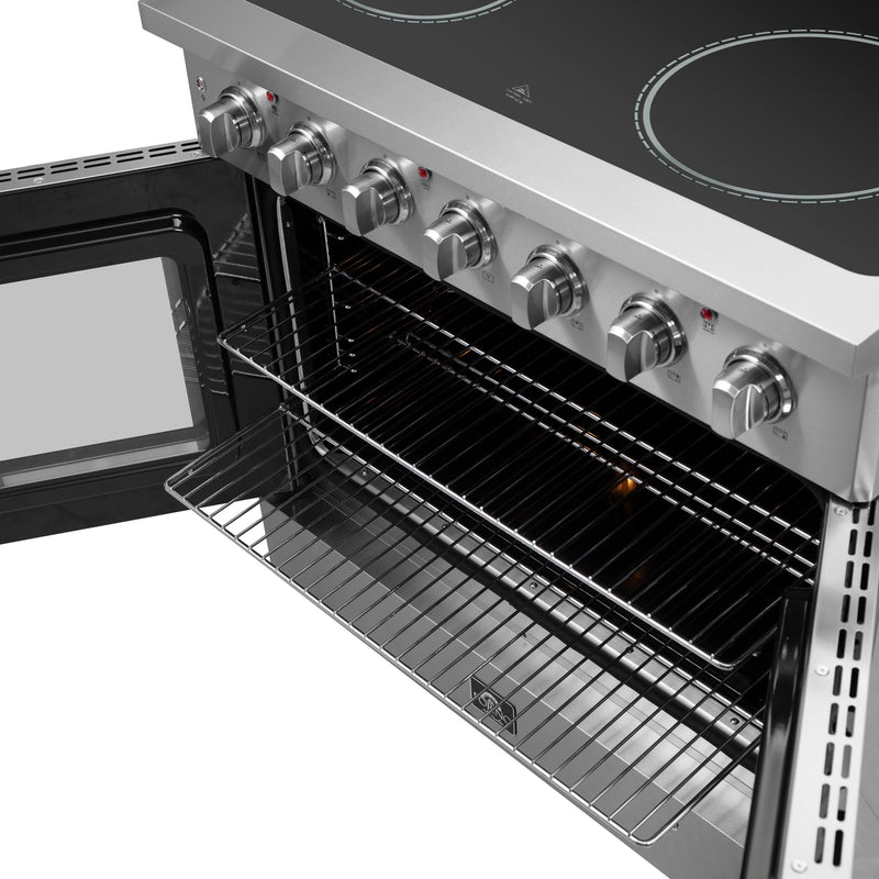 Load image into Gallery viewer, Forno Galiano 36-Inch Freestanding French Door Electric Range, True Convection, Energy Efficient

